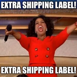 Extra shipping label for larger bundled orders over 5 lbs